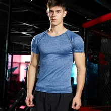 Дышащая эластичная Мужская футболка для альпинизма, спорта на открытом воздухе, майка для спортзала, бега, пешего туризма, Мужская футболка с круглым вырезом и коротким рукавом