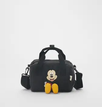 

Disney Mickey Mouse Cartoon New Girl Handbag Children Storage Bag Girls Cartoon Mickey Mouse Bowling Bag Shoulder Bags