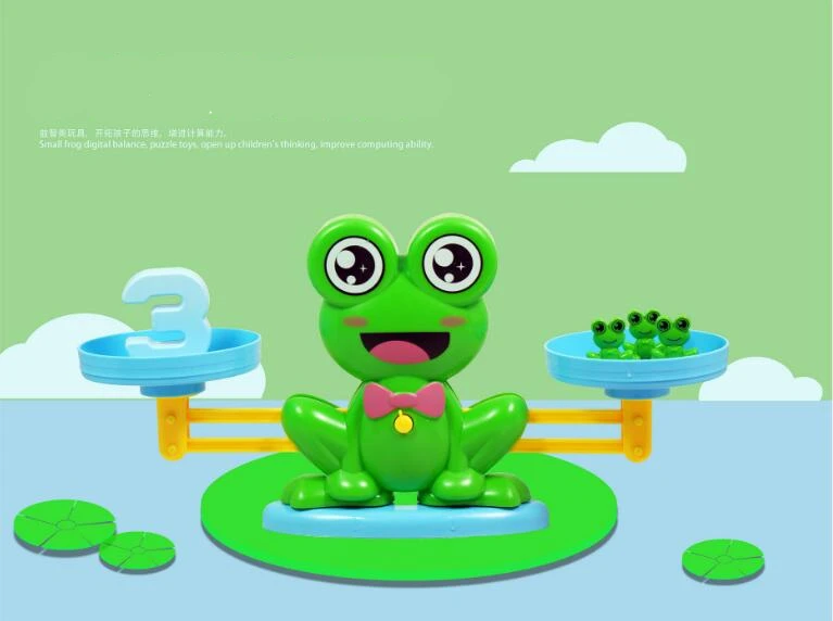 Математическая игра лягушка Цифровой баланс весы игрушка Раннее Обучение баланс цифровое сложение вычитание Математические Игрушки