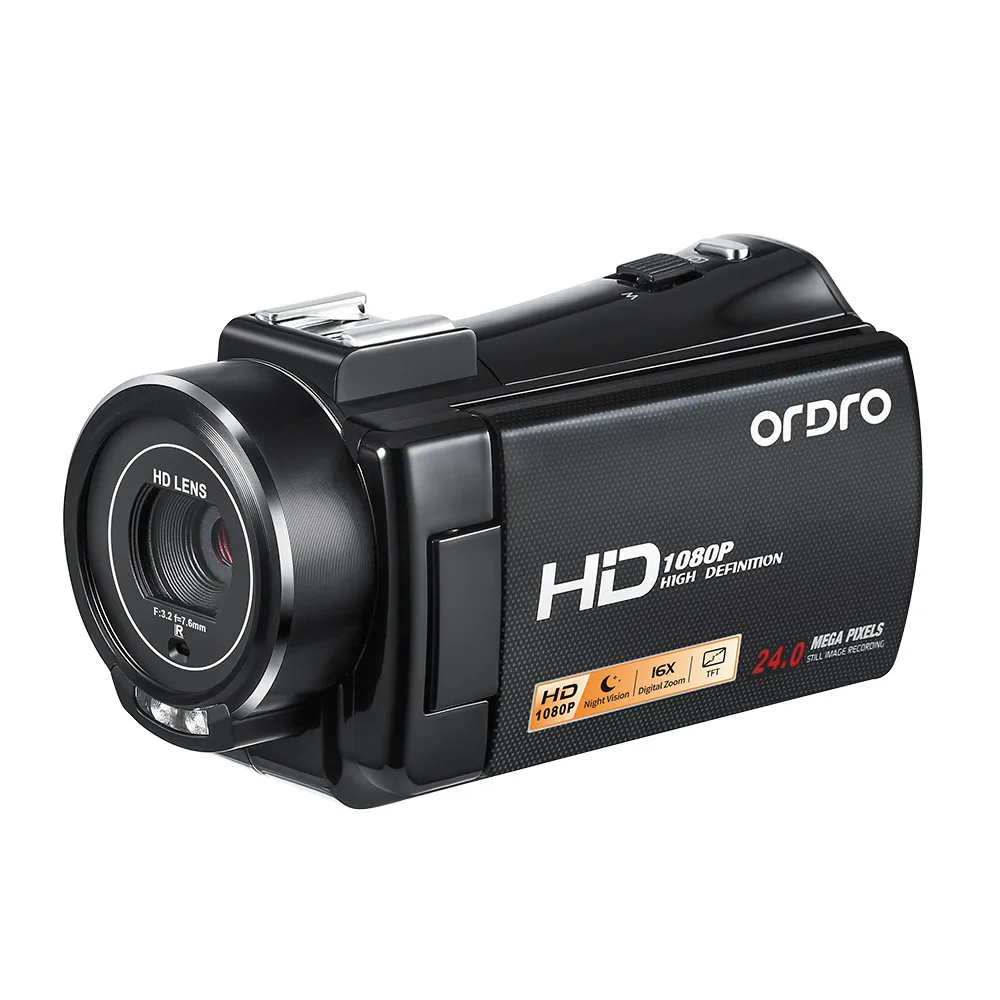 

Camera ORDRO V7 Plus HD 1080P IR Night Vision Anti-Shake Vedio Camcorder 16X DV Digital Camcorders for House Cameras-L1211