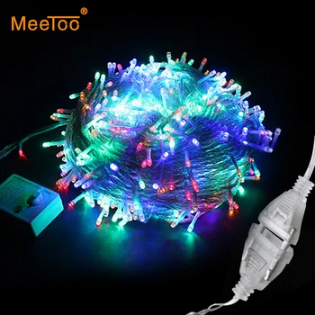 

10M Waterproof Garland Lights 110V/ 220V 100 LED Holiday String Lights For Christmas Festival Party Fairy Colorful Xmas Lighting