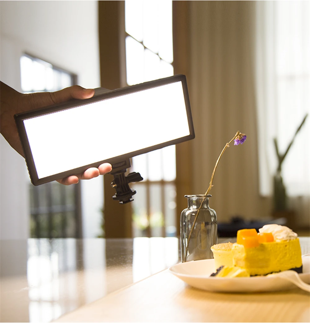  Viltrox L132T LED Video Light Ultra Thin LCD Display Bi-Color & Dimmable DSLR Studio Light Lamp Pan - 32798639265