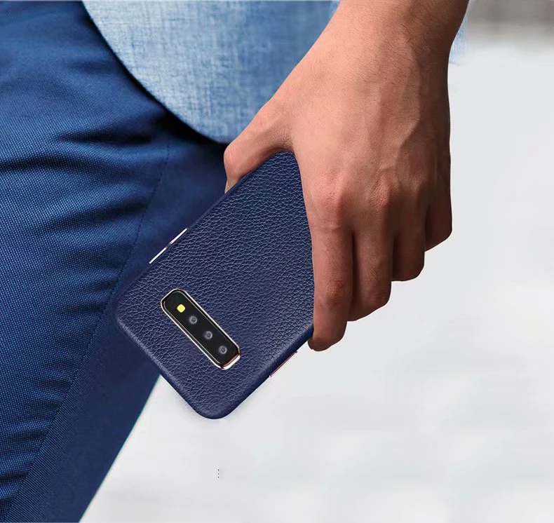 XOOMZ чехол для samsung Galaxy S10 S8 Plus S10E Note 9 8, роскошный чехол из натуральной кожи с металлическим элементом