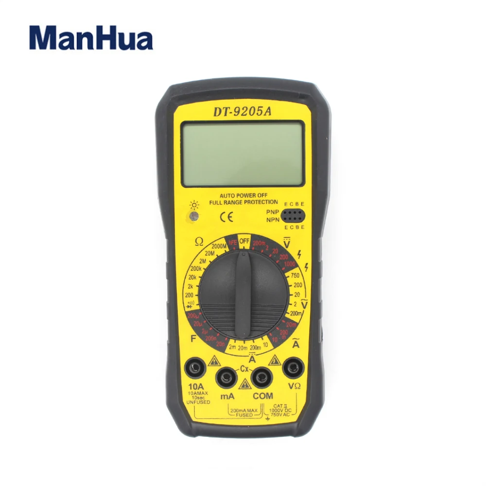 Цифровой мультиметр DT-9205A вольтметр амперметр Омметр тестер