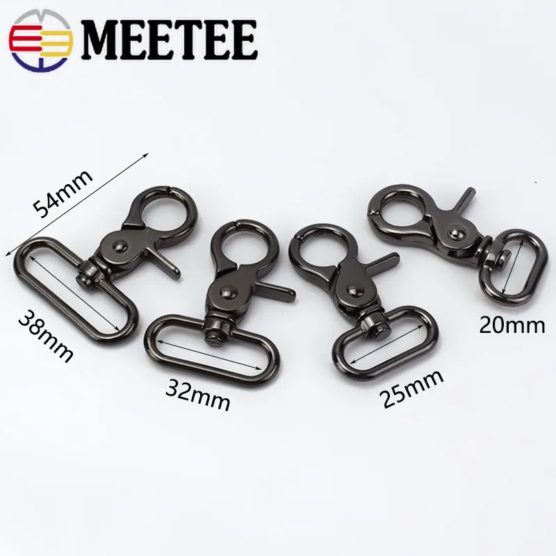 4/10 шт. Meetee 20 50 мм Металлические ремешки пряжки для сумок собачий ошейник карабин