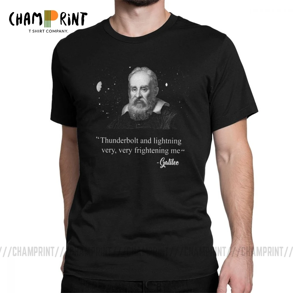 Футболка с коротким рукавом Thunderbolt And Lightning Galileo Meme хлопковая круглым