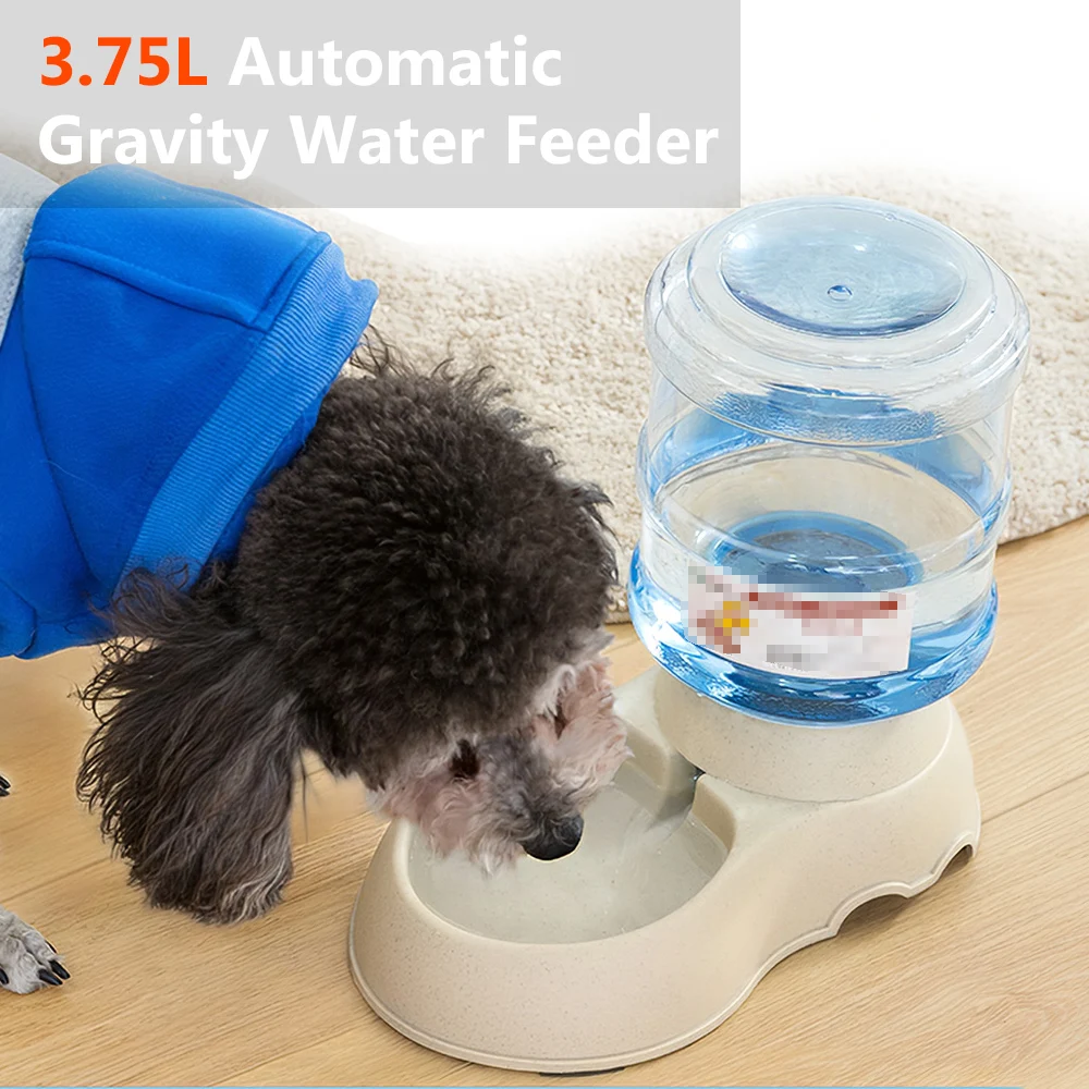 3.75L Pet Автоматическая гравитационная водная кормушка для собак кошек миска для питья домашних животных автоматическая поилка большая емкость диспенсер для воды для кошек собак