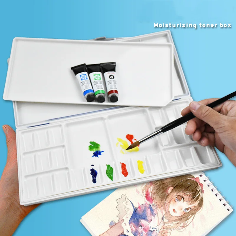 18/26/33 Grids Professional Moisturizing Watercolor Painting Palette Empty Watercolor Palette Paints Tins Box for Art Supplies