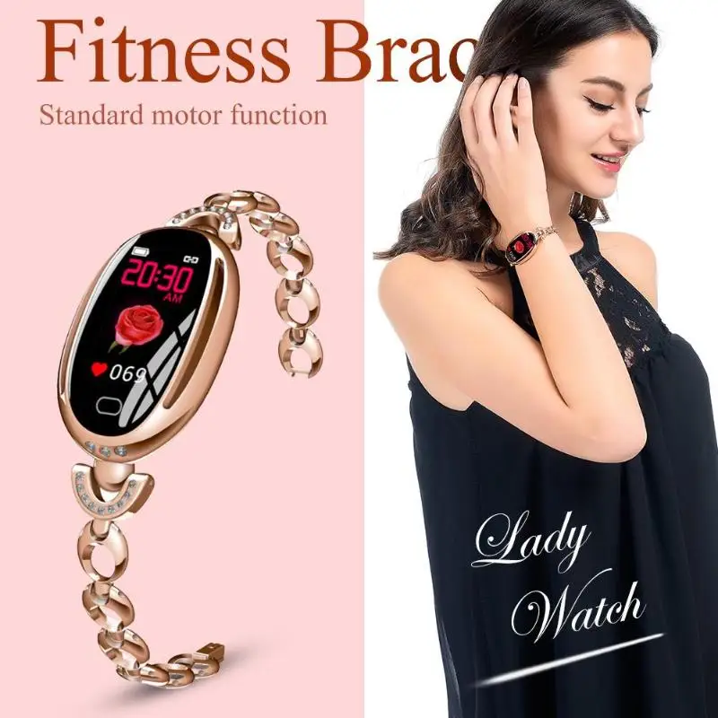 

E68 Smartwatch IP67 Women Heart Rate Monitor Blood Pressure Blood pressure test Sleep Monitoring DetectionSmart Watch