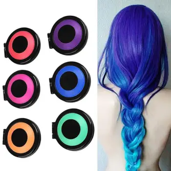 

6-color Disposable Hair Coloring Powder Plant Formula Mild And Non-irritating Hair Dyeing Pressed Powder Hair Styling Tool