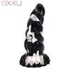 SXXY Curve Anal Toys for Men Women Liquid Silicone Fantasy Butt Plug Monster Beaded Realistic Dildo Sex Shop G Spot Masturbate 1