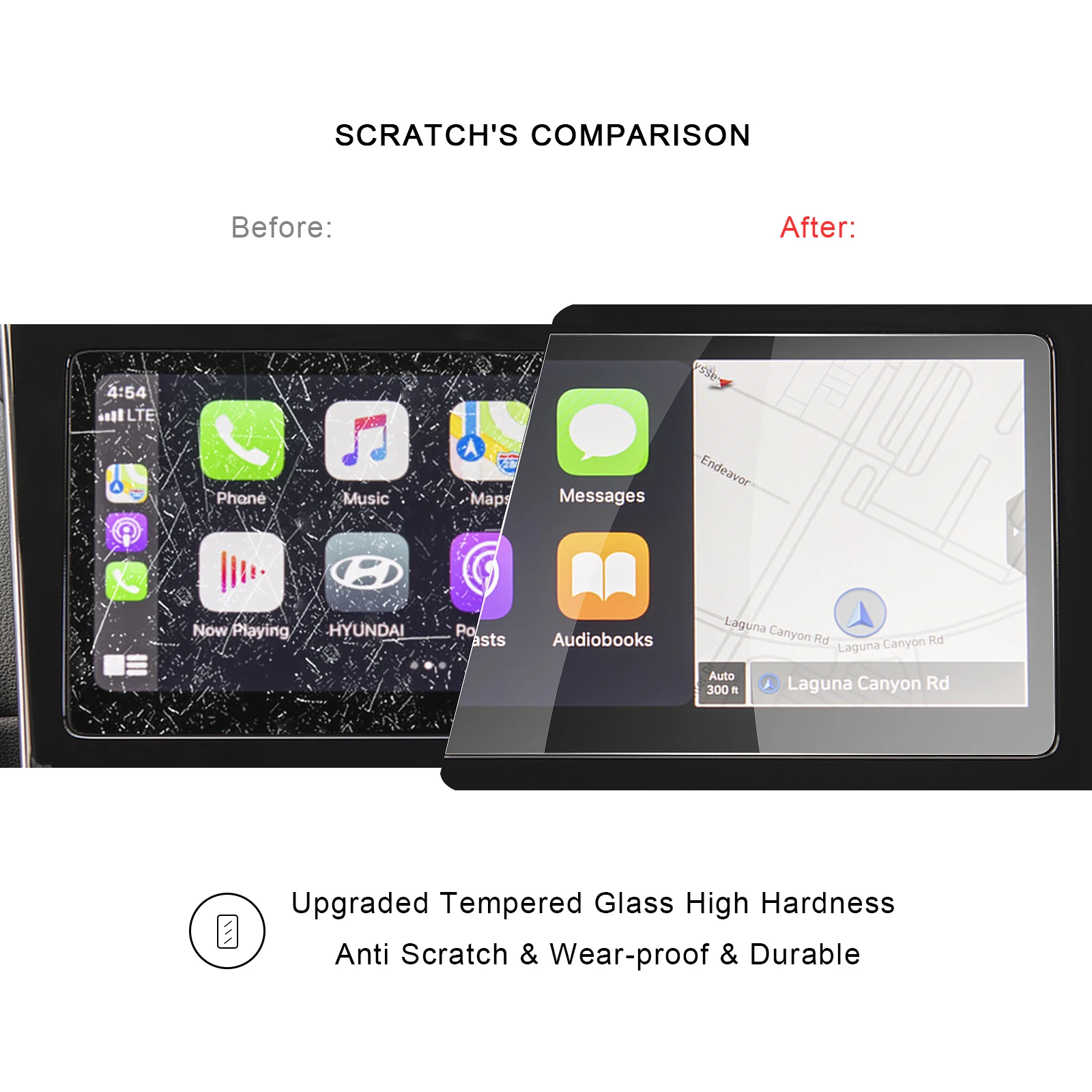 RUIYA Screen Protector For Tucson NX4 2021 10 Inch Car Navigation Display Screen Auto Interior Protect Stickers Accessories