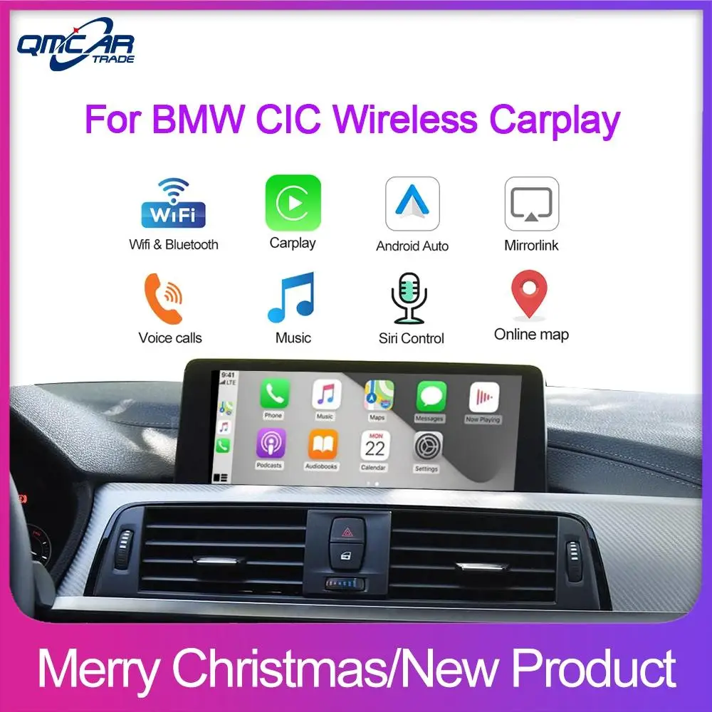 Для BMW CIC система беспроводной Apple Carplay 1 2 3 4 5 6 X1 X2 X3 X4 X5 X6 серия зеркало Android авто для