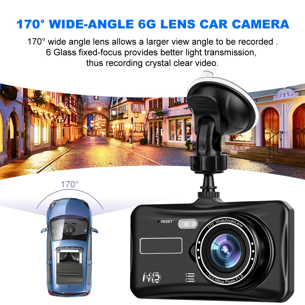 4 &quotHD 1080P Автомобильный видеорегистратор DVR камера цифровая Dashcam сенсорный HD