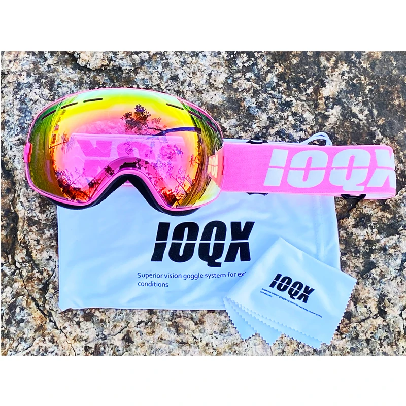 IOQX Ski Goggles Men Anti-Fog Snowboard Glasses UV400 Double Layers Skiing Mask Goggles Women Winter Outdoor Snow Sunglasses 3