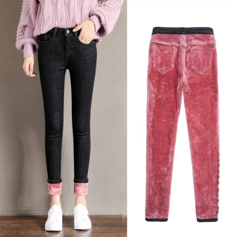 velvet stretch jeans