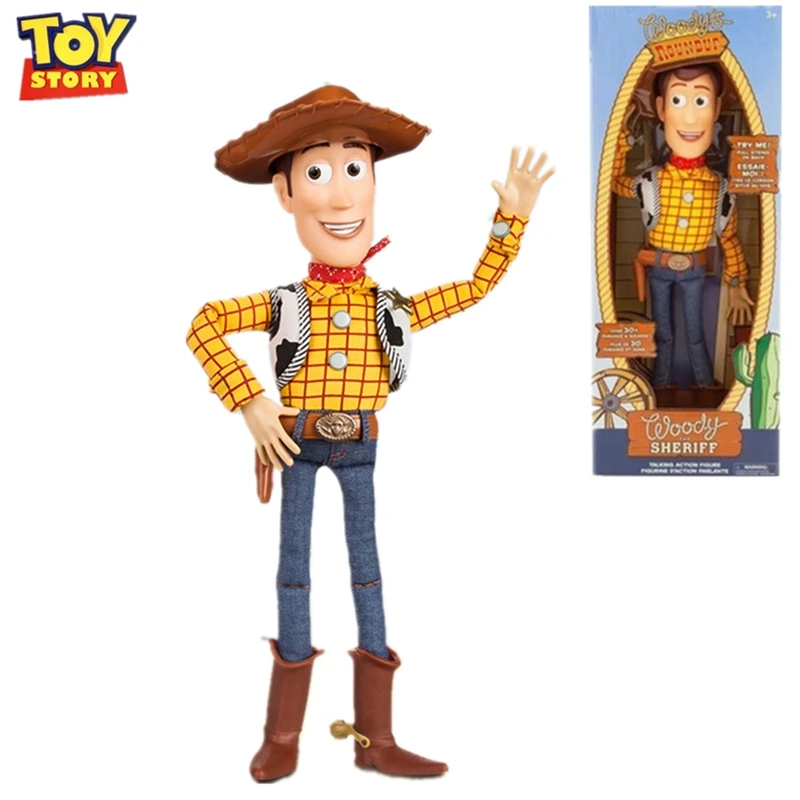 

Disney Pixar Toy Story 4 Sheriff Woody Cowboy can speak action figure doll joint movable cartoon anime model children toy gift