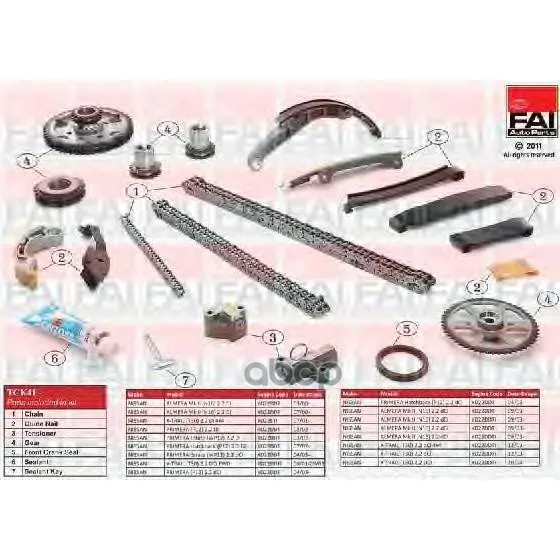 Комплект Цепи Грм Nissan Primera(P12) 2.2 Di 03/02-(Yd22ddt) FAI арт. TCK41