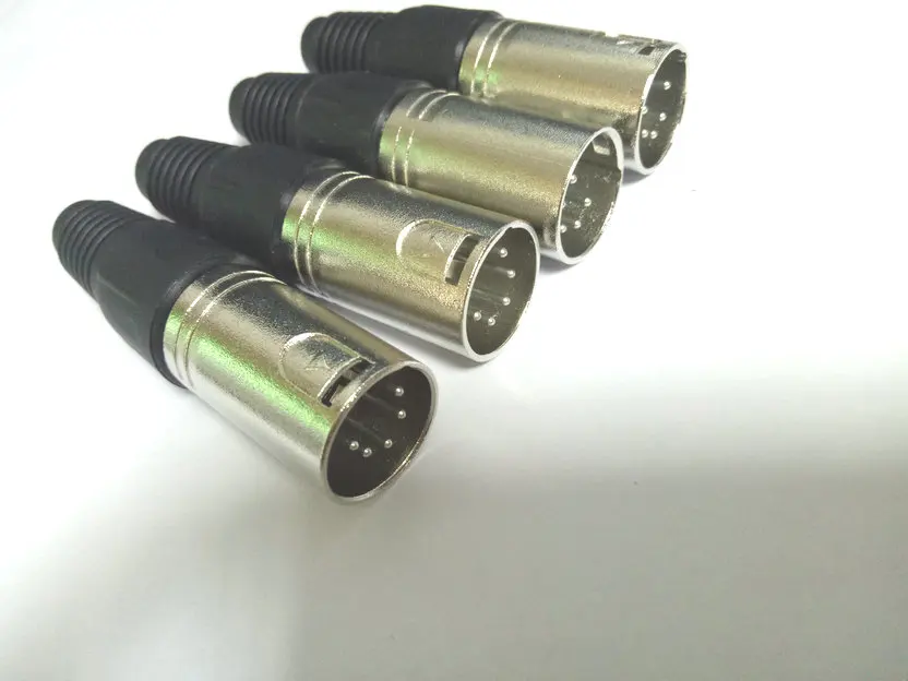 25 шт. 5 Pin XLR Мужской припой разъем для микрофонного кабеля