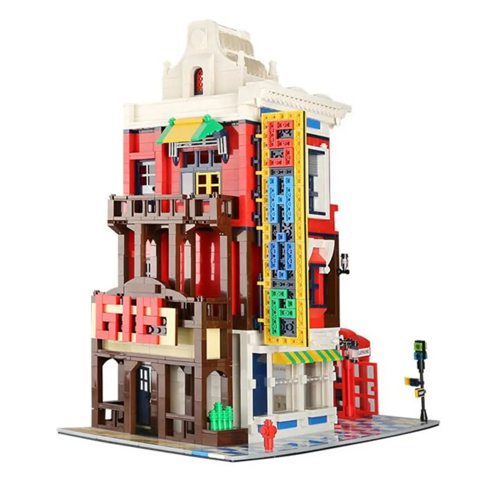 

Wange 6311 Creator series the corner store Model Building Blocks set Classic MOC Architecture Villa house Toys for children