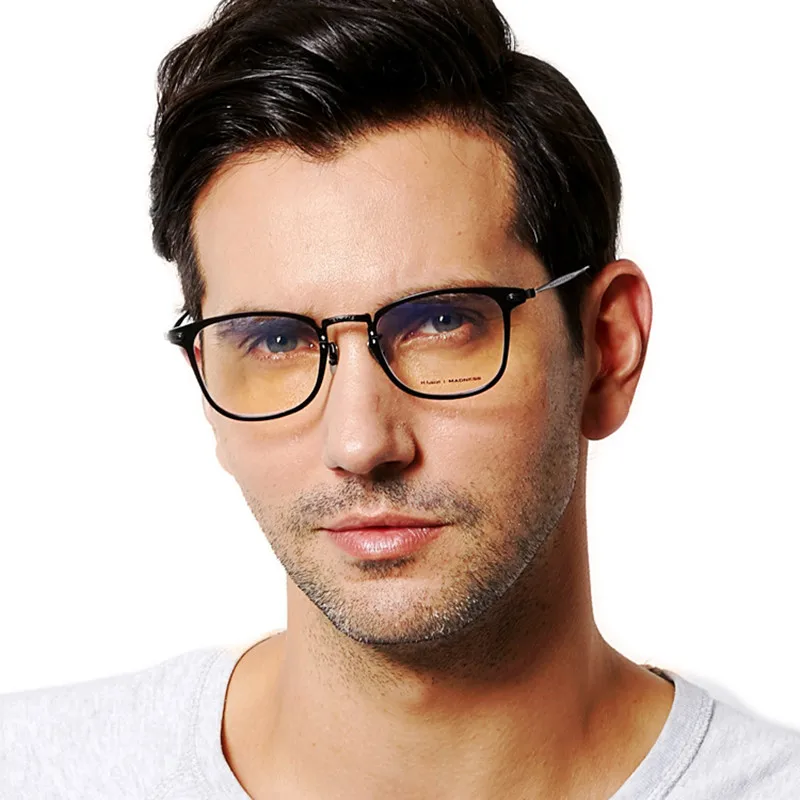 Очки по рецепту, фирменный дизайн, чистый титан, мужская оправа, близорукость, качественная оправа, очки