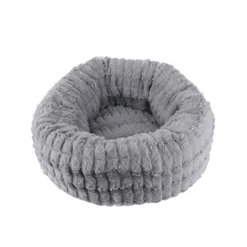 buy Fluffy Plush Pet Cat Bed Cot Deep Sleeping Washable Cat House Lounger Sofa for Small Cats Breathable Kitten Mat Cushions