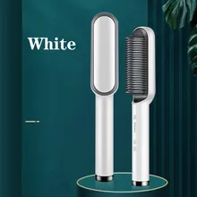 

Professional Hair Straightener Curler Brush Ceramic Electric Straighten Beard Brush Fast Heating Curler Straightener Comb Styler
