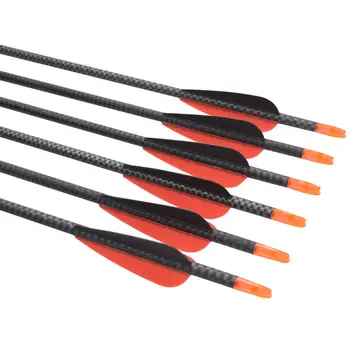 

6Pcs 30" 3K Weave Camo Carbon Arrow Spine 340 Screw 100 Grain Field Point Hunting Archery Bow Outdoor Sport Free Shipping