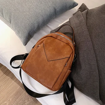 

New Fashion Women Leather Backpack Small PU School Bag Backpack For Teenager Girl Rucksack Vintage Shoulder Bag Mochila Feminina