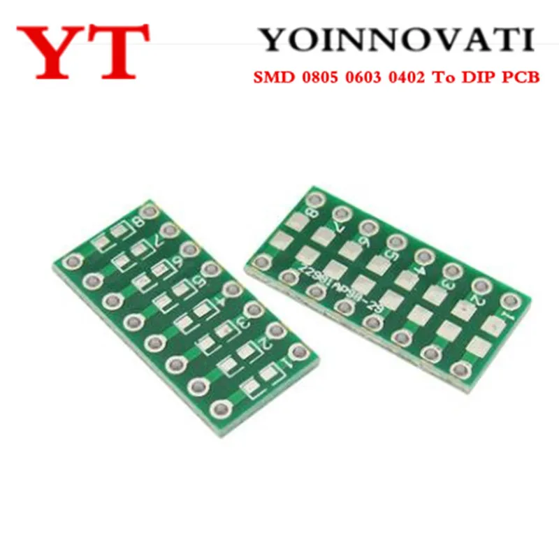 100 шт./лот SMD 0805 0603 To DIP печатная плата переноса Pin шаг адаптера клавиатуры |