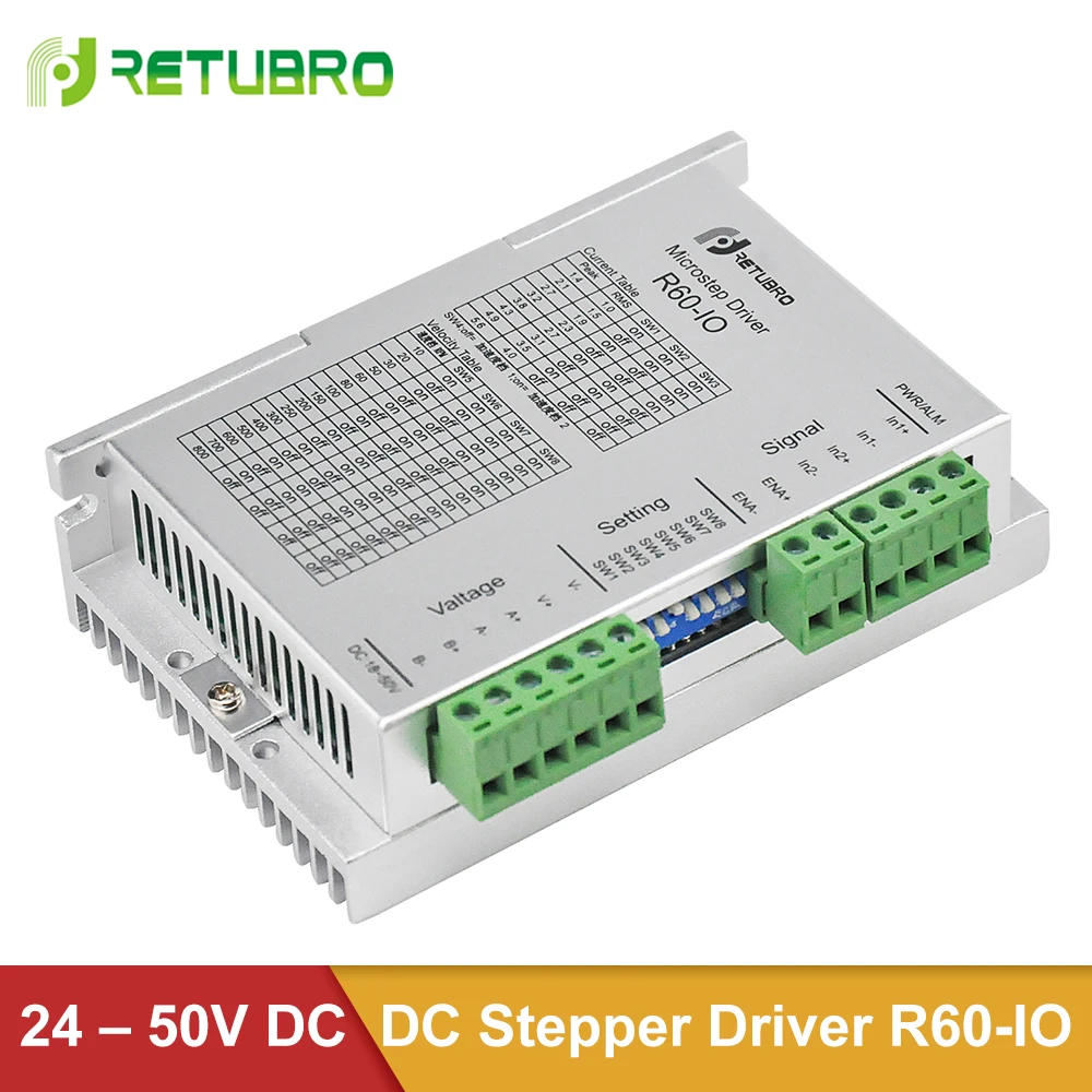 

Switch Stepper Drive R60-IO Stepper Motor Driver Nema 24 control the motor start-stop by switching value with stable speed