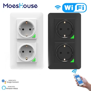 

WiFi Smart Socket EU DE Removable Detachable from Wall Plate Smart Life Tuya App Control Works with Alexa Echo Google Home