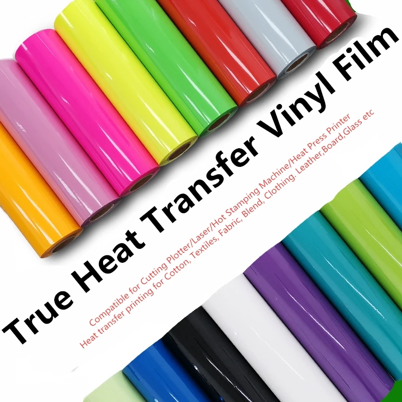 20*100cm Roll PU Heat Transfer Vinyl Iron-on HTV T-Shirt Textiles Cricut  Film Heat press Vinyl For Clothing Textile DIY Craft
