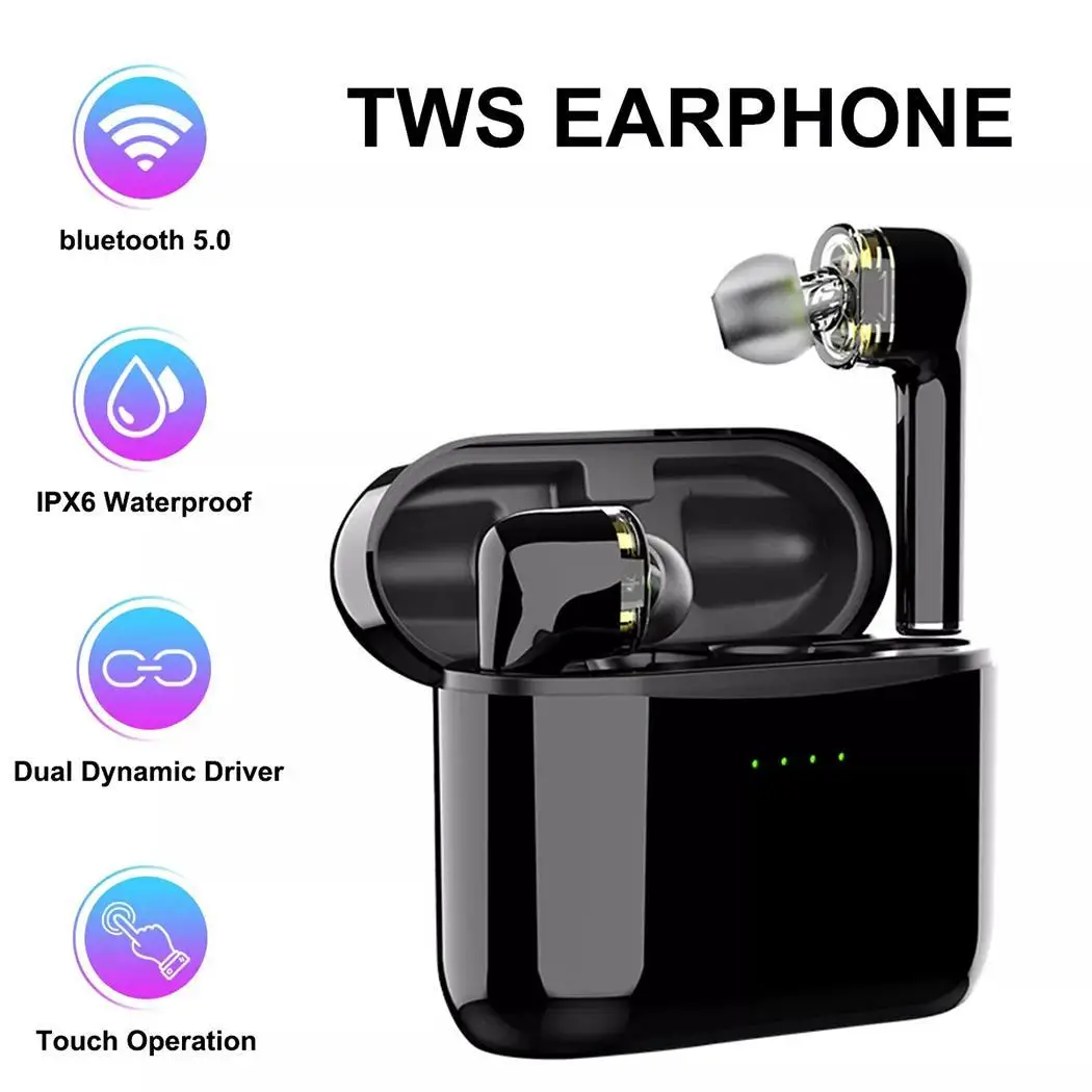 

Multi-function Bluetooth 5.0 Wireless Dual In-Ear about 6H about 100H Sports Earphone 5V V5.0 500mAh about 2H