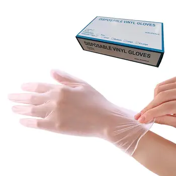 

100/50 Pcs Disposable Gloves Non-Slip PVC Disposable Inspection Gloves Hygienic Transparent Household Clean Protective Gloves