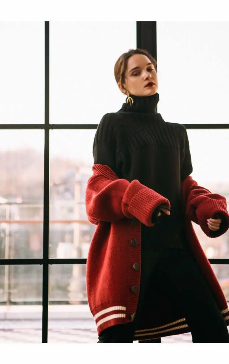 C. h. i. c кардиган Feminino свитер Харадзюку Ropa Invierno Mujer винтажный вязаный осенний женский жилет Femme Manche Longue корейский мех