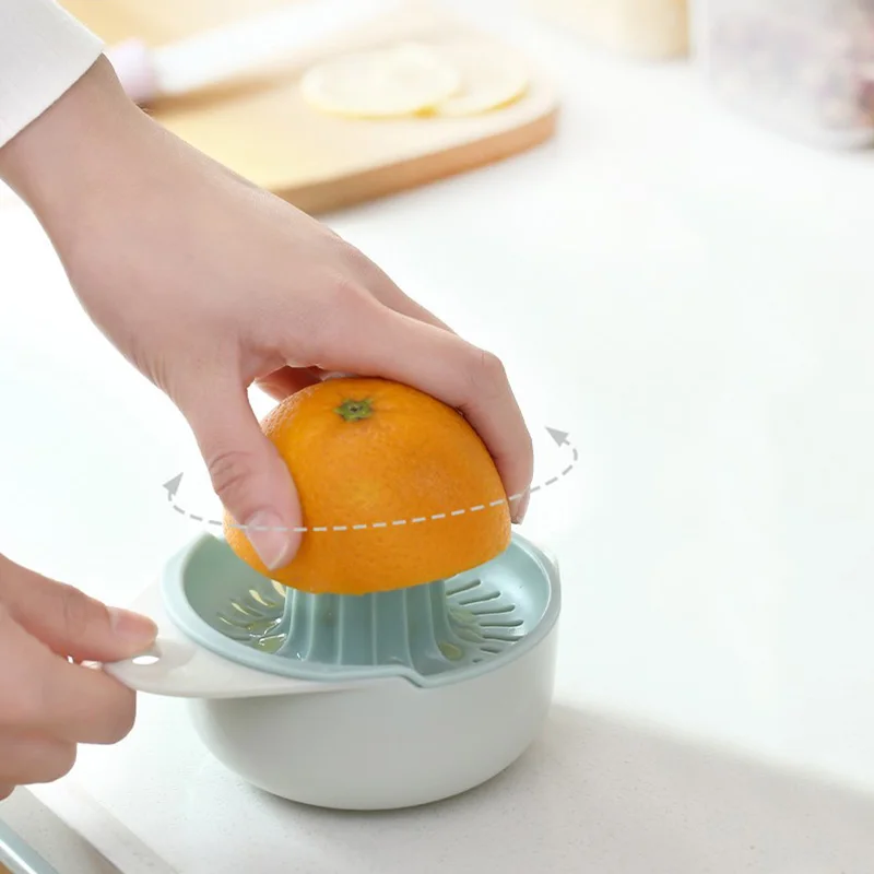 Апельсиновая лимонная соковыжималка для фруктов чашка мини пластиковая бытовая ручная соковыжималка для цитрусовых с ручкой жёлоб для бетонной смеси кухонные аксессуары
