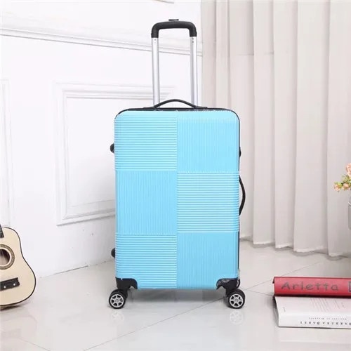 KLQDZMS cheap2" 24" 28 дюймов багаж на колёсиках Спиннер для мужчин и женщин бизнес путешествия чемодан на колесах - Цвет: Light blue