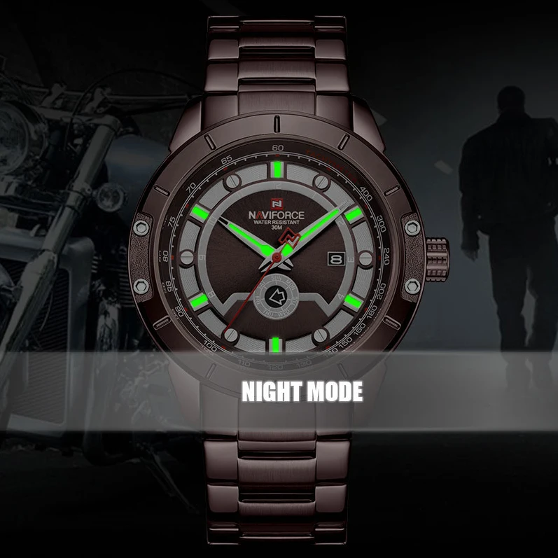 NAVIFORCE мужские s часы лучший бренд модные спортивные часы для мужчин полный стальной водонепроницаемый кварцевые наручные часы для мужчин часы Relogio Masculino