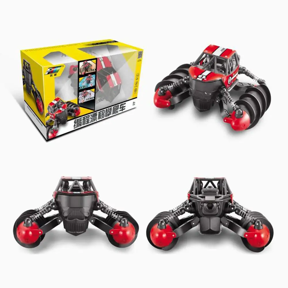 Amphibious RC Car Waterproof 2.4G Wireless Remote Control Programming Stunt Climbing Vehicle Toy Used For Water And Sand