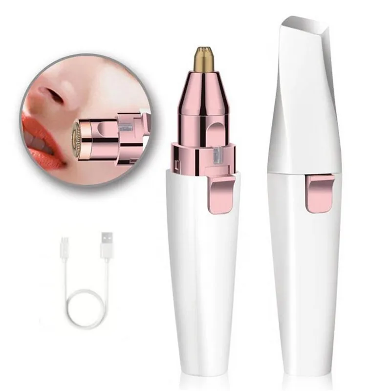 

USB Charging Electric Eyebrow Trimmer Women Painless Eye Brow Epilator Mini Shaver Razors Facial Hair Remover depilator 40#