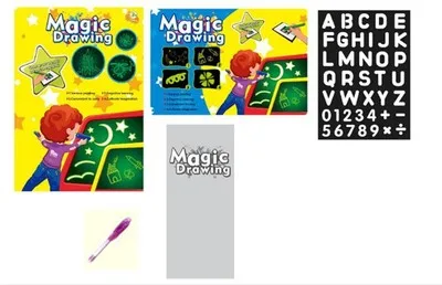 A4 3D Magic 8 Licht Effecten Puzzel 3D Schetsblok планшет креативная ручка для детей подарок светодиодные огни светящиеся художественные игрушки - Цвет: A4