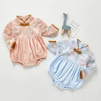 

Baby Photography Props Newborn Girls Bodysuit Infant Birthday Party Clothes Cute Floral Print Baby Jumpsuits