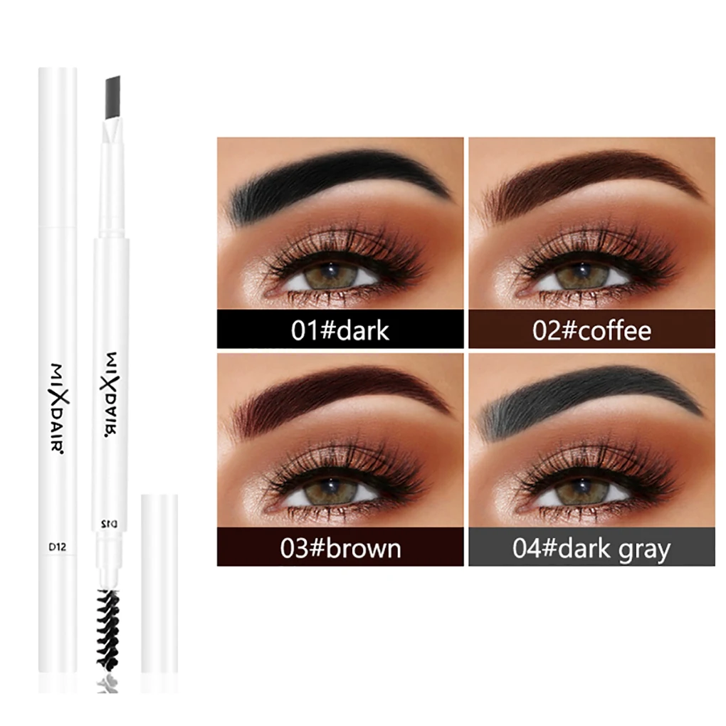 

Dual Heads Long Lasting Waterproof Eyebrow Pen Easy Coloring Soft Brush Eyebrow Makeup Pencil