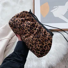 Новая высококачественная сумка-мессенджер леопардовая женская простая однотонная Пельменная сумка женская индивидуальная Большая вместительная сумка