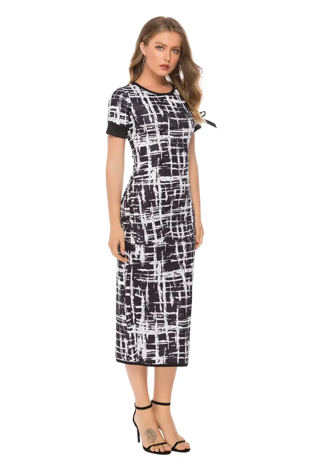blingstory vintage geometric digital printed mid-ca