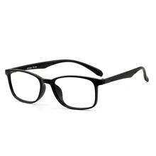 Новые упругие квадратные очки для чтения с полной оправой, без градусов, ультра светильник TR90, простые модные очки для чтения, унисекс, Повседневные очки