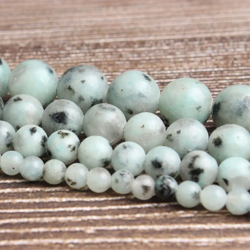Fashion Jewelry Natural Mount Tianshan Jades Stone Round Loose Beads 6/8/10mm DIY Woman Bracelet Necklace Ear Stud Accessories | Украшения
