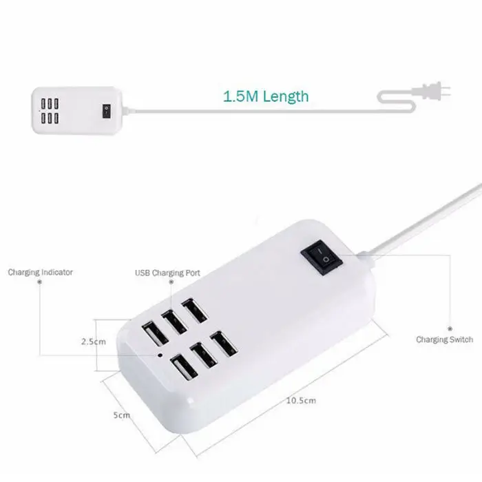 4/6 портов несколько настенных USB зарядное устройство для путешествий планшет зарядка смарт-адаптер GK99