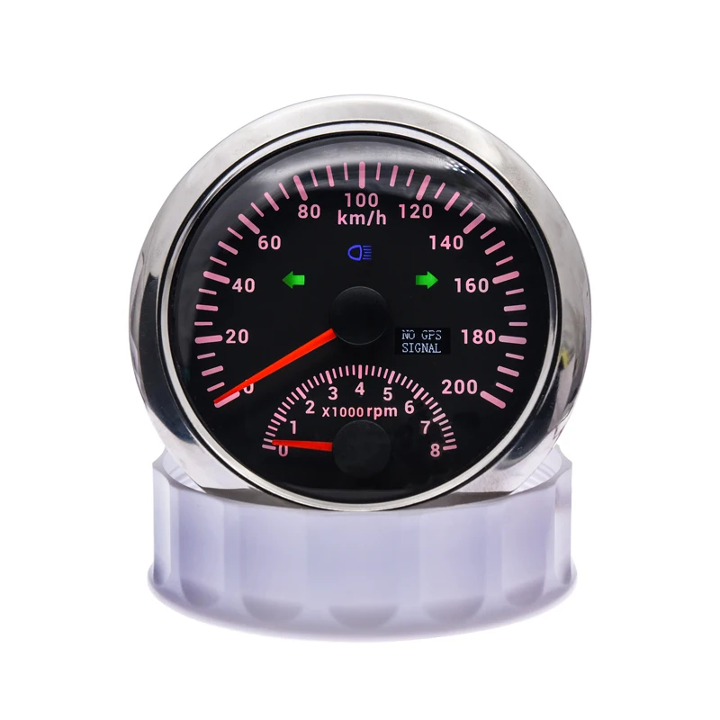 85MM GPS Speedometer With 8000RPM Tachometer 120km/h 200km/h Speed Meter for Car Boat Truck ATV 9-32V